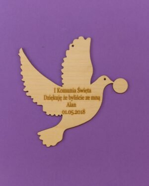 Pamiątka Komunii Gołąbek